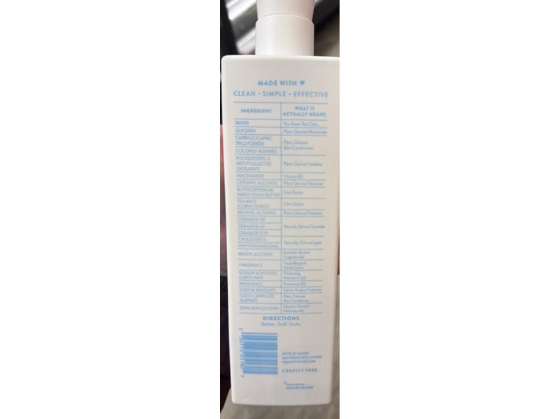 Native 48h Hydrating Body Lotion, Bare Vanilla, 18 fl oz/532 mL