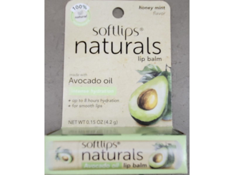Softlips Natural Lip Balm, Avocado Oil, 0.15 oz/4.2 g, Pack Of 2