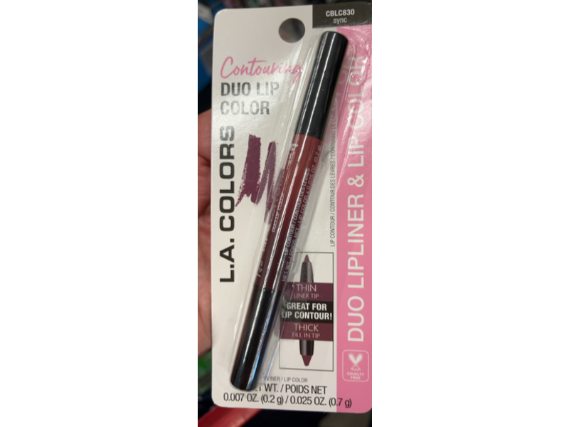 L.A. Colors Contouring Lip Liner & Lip Color Duo, CBLC830 Sync