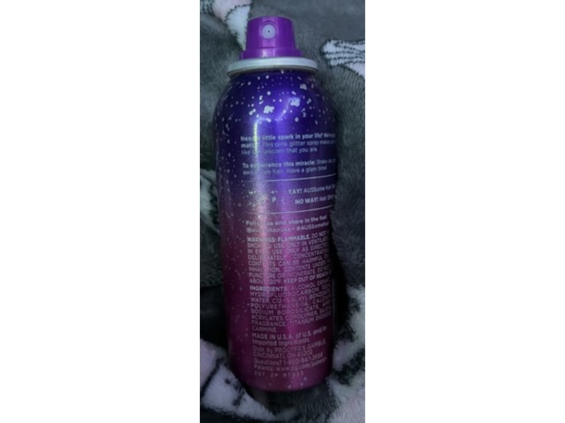 Aussie Glitzy Pink Glitter Spray, 3.4 oz/96 g