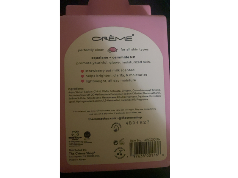 The Creme Shop x Hello Kitty Advanced Squalance + Ceramide NP Body Cleanser, Strawberry Oat Milk, 16.9 fl oz/500 mL