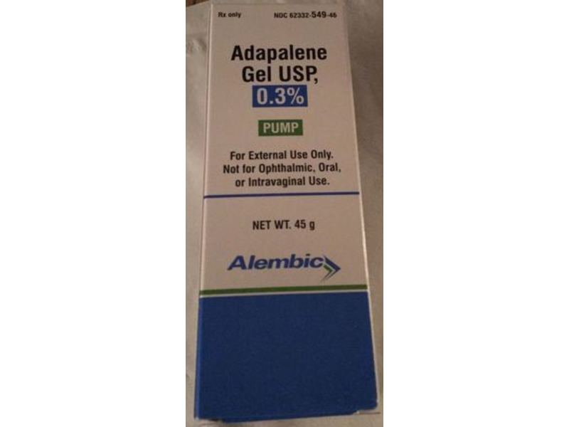 Adapalene Gel USP, Pump, 0.3%, 45 g, Alembic (RX)