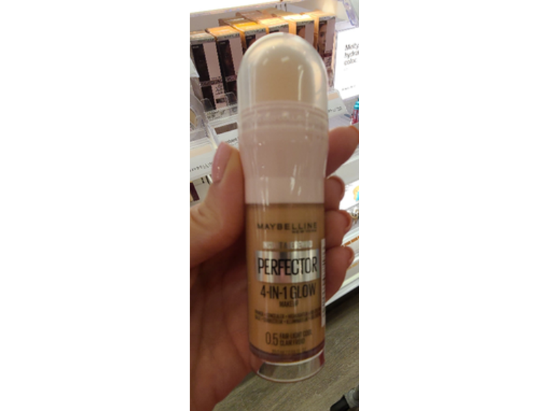 Maybelline New York Perfector 4-In-1 Glow Makeup, 0.5 Fair Light Cool, 0.68 fl oz/20.0 mL