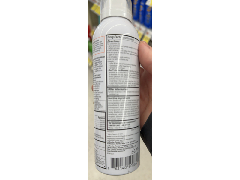 La Roche Posay Anthelios Sunscreen Spray, Ultra Light, SPF 60, 5 fl oz/143 g