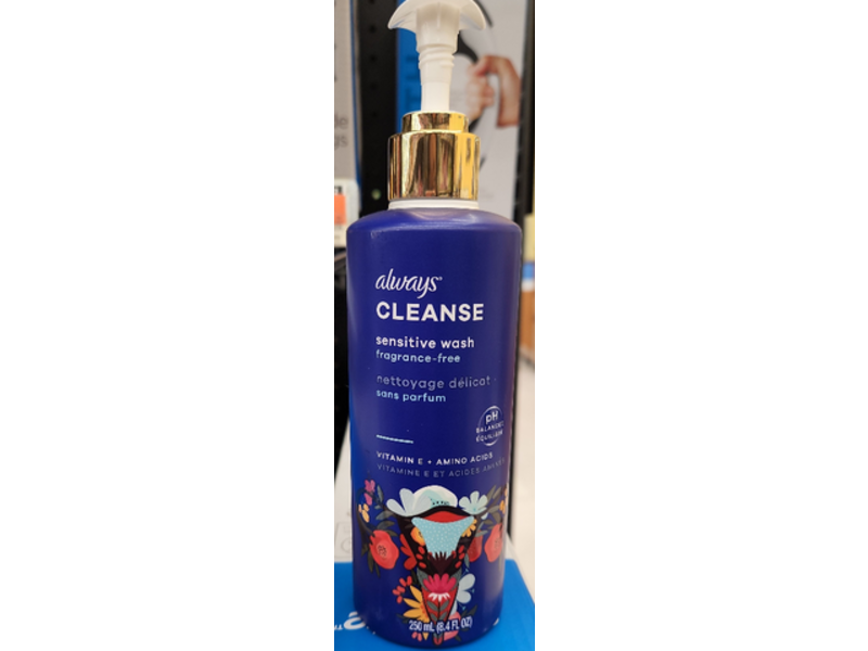 Always Cleanse Sensitive Wash, Vitamin E + Amino Acids, 8.4 fl oz/250 mL, Pack Of 2
