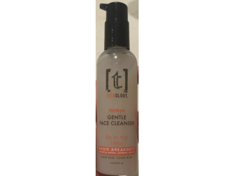 Teenology Gentle Face Cleanser, Papaya, 6 fl oz/177 mL