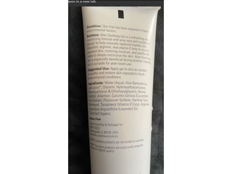NOW Solutions Aloe Soothing Gel, 8 oz (237 mL)