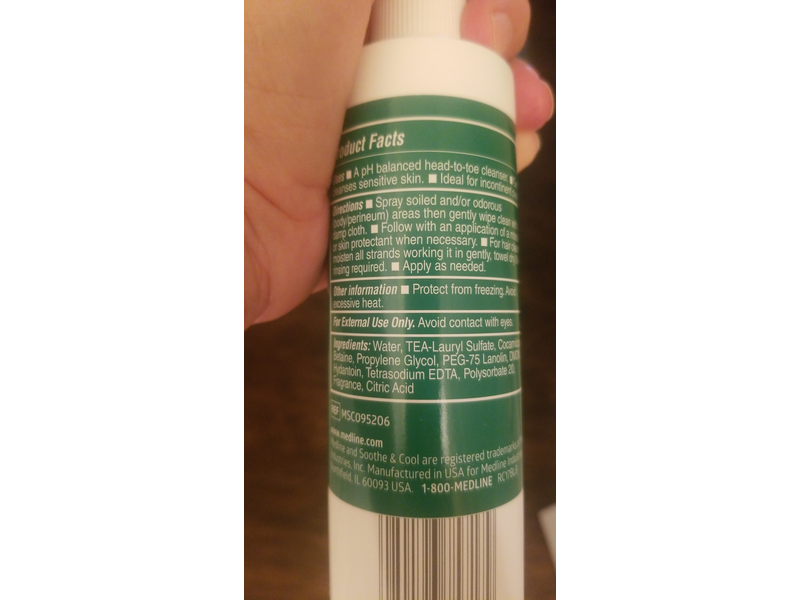 Medline Soothe & Cool Cleanse Total Body Cleanser, 8 fl oz