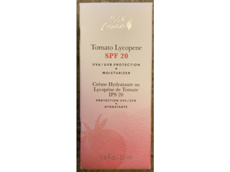 100% Pure Tomato Lycopene Moisturizer, SPF 20, 1.6 fl oz/50 mL