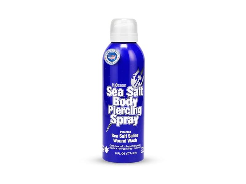 H2 Ocean Sea Salt Body Piercing Spray, 6 fl oz/177 mL