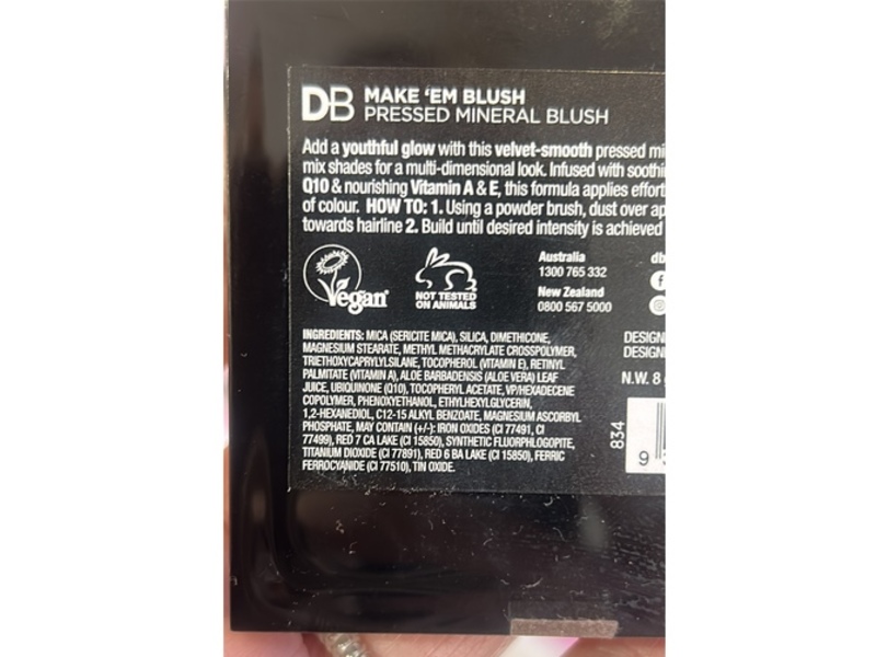 DB Make Em Blush Pressed Mineral Blush, Rose Glow, 8 g