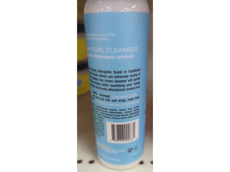 Curls Creamy Curl Cleanser Sulfate Free Shampoo, 8 fl oz/240 mL