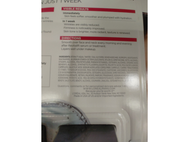 L'Oreal Paris Triple Power Anti-Aging Moisturizer, Revitalift, 1.7 oz/48 g, Pack Of 2