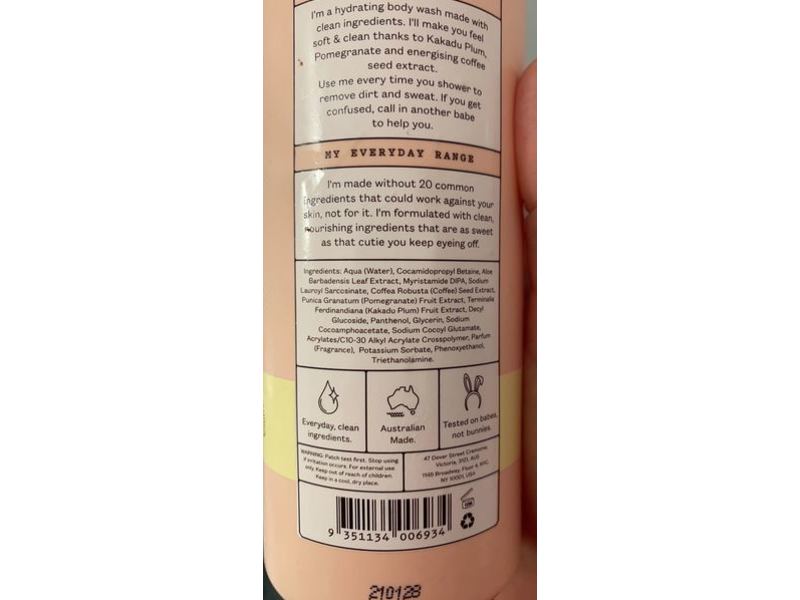 Frank Body A Clean Body Wash, Sunday Brunch, 12.17 fl oz/360 mL