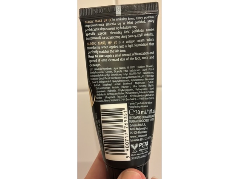 Lirene Magic Makeup Moisturizing Color Cc Cream, 1 fl oz/30 ml