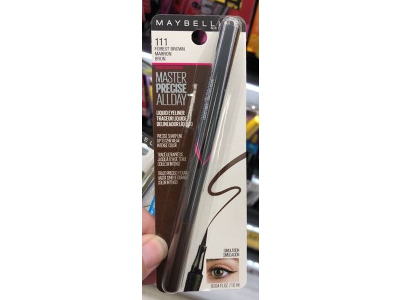 Maybelline Eyestudio Master Precise All Day Liquid Eyeliner Makeup, Forest Brown, 0.034 fl oz/1 mL