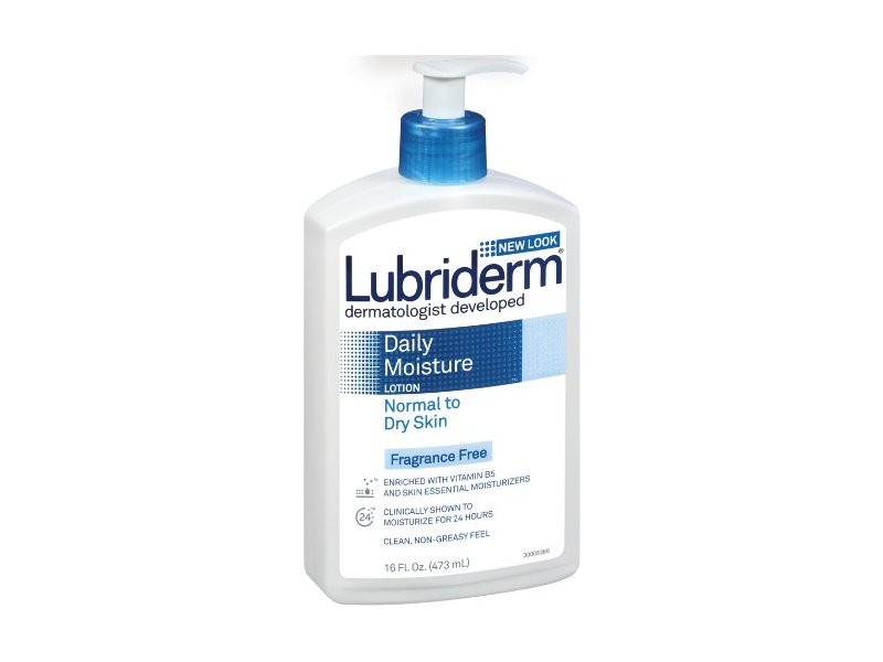 Lubriderm Daily Moisture Lotion - Fragrance Free - 16 Ounces combo gift set cosmetic bag skin ceuticals phyto+ botanical gel for hyperigmentation - 30ml/1oz