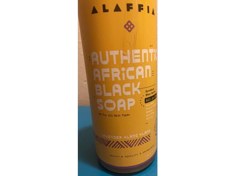 Alaffia Authentic African Black Soap, Lavender Ylang Ylang, 32 fl oz/950 mL