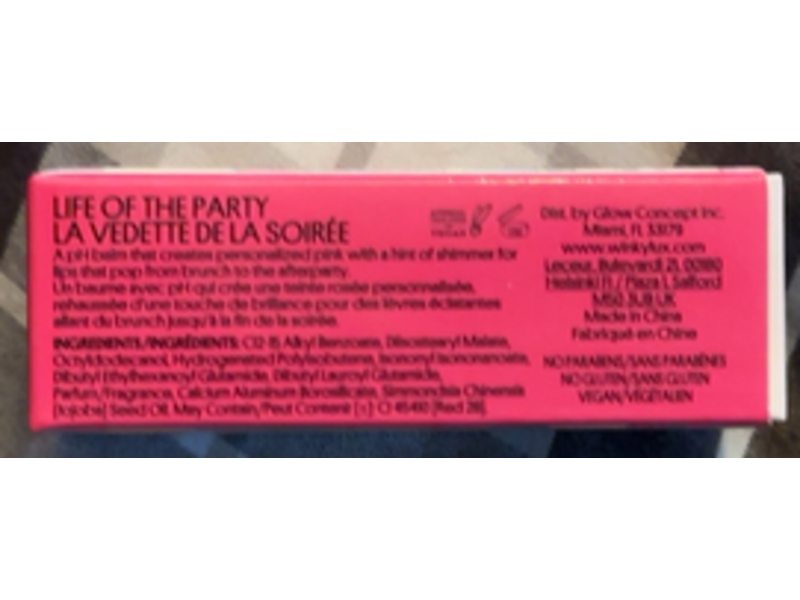 Winky Lux Confetti pH Lip Balm, Rainbow, 0.13 oz/3.6 g