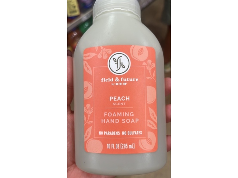 Field & Future By Heb Foaming Hand Soap, Peach Scent, 10 fl oz/295 mL
