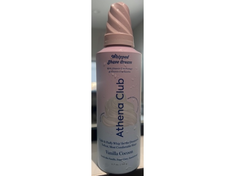 Athena Club Whipped Shave Cream, Vanilla Cocoon, 6.7 oz/ 189 g