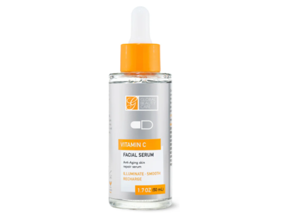 Global Beauty Care Facial Serum, Vitamin C, 1.7 oz/50 mL
