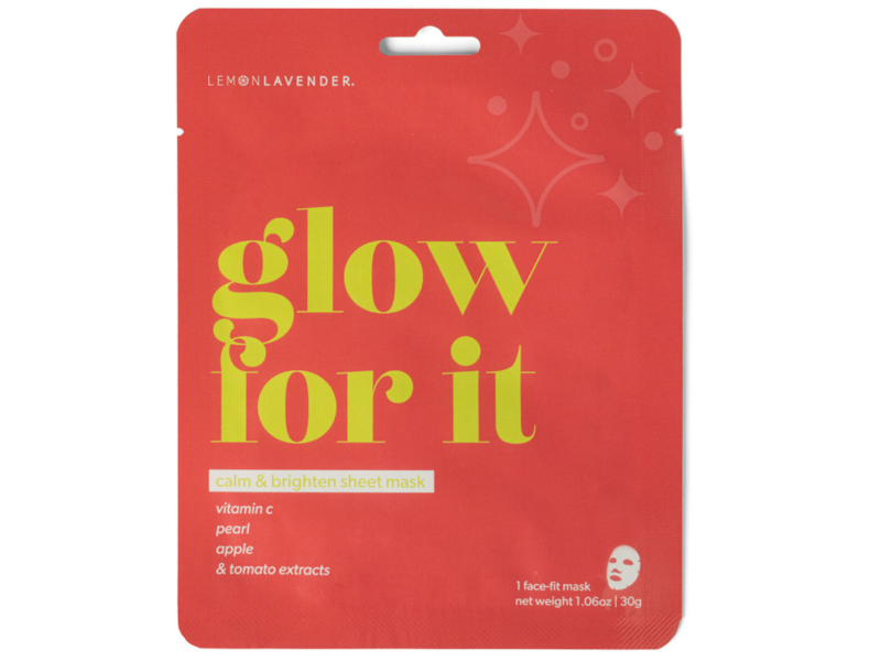 Lemon Lavender Glow For It Calm & Brighten Sheet Mask, 1.06 oz/30 g