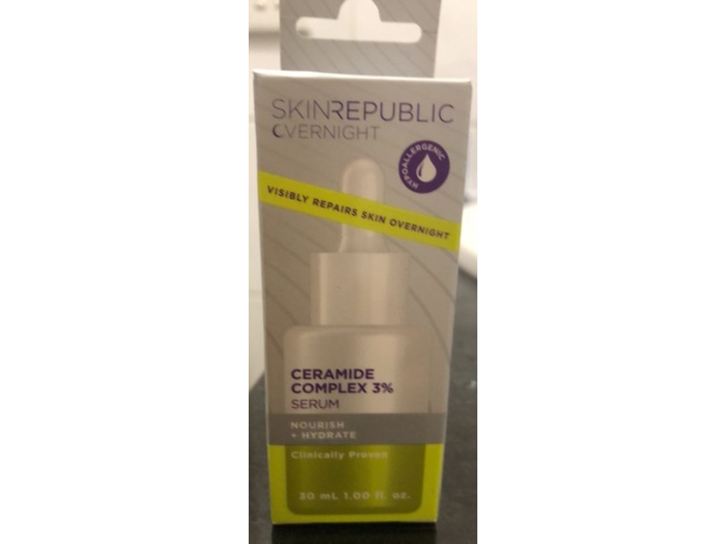 Skin Republic Overnight Serum, Creamide Complex 3%, 1 fl oz/30 mL