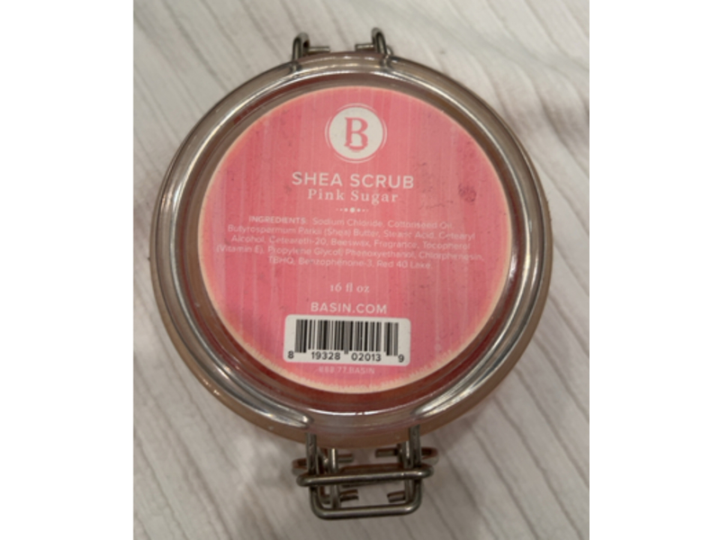 Basin Shea Scrub, Pink Sugar, 16 oz