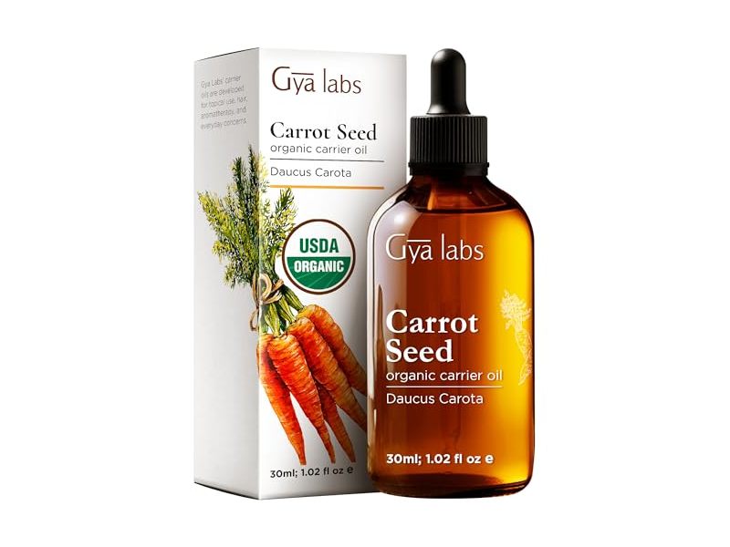 Gya Labs Organic Carrier Oil, Carrot Seed, 1.02 fl oz/30 mL