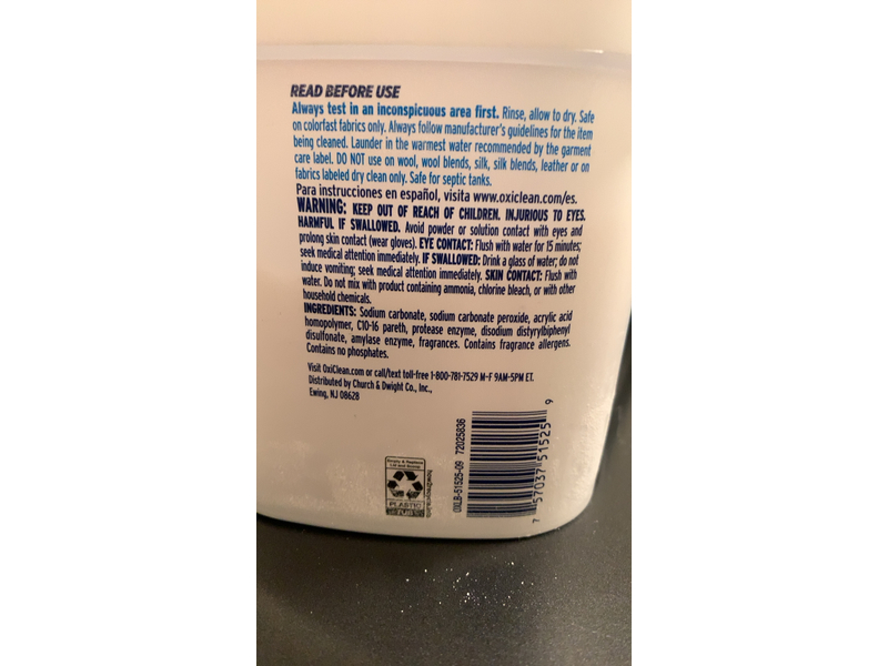 OxiClean White Revive Laundry Whitener & Stain Remover, 48 oz/1.36 k