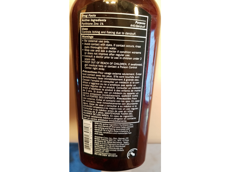 American Crew Anti-Dandruff Shampoo, Classic, 8.45 fl oz/250 mL