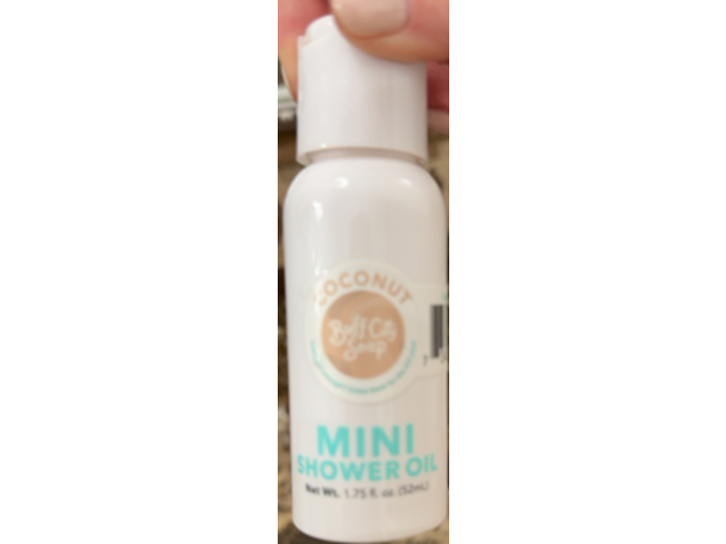 Buff City Soap Mini Shower Oil, Coconut, 1.75 fl oz/52 mL