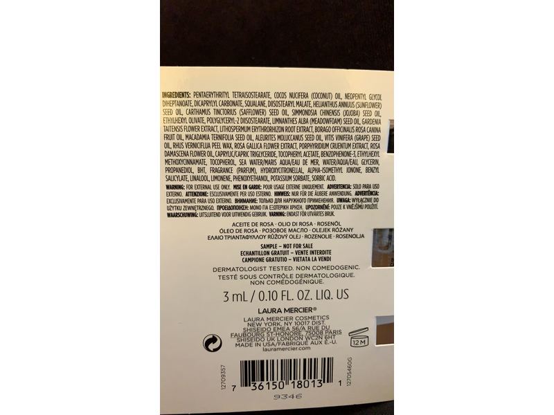 Laura Mercier Nourishing Oil, Rose, 0.10 fl oz/3 mL