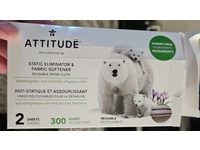 Attitude Static Eliminator & Fabric Softener Sheets, 300 Loads, 2 Sheets - thumbnail 2