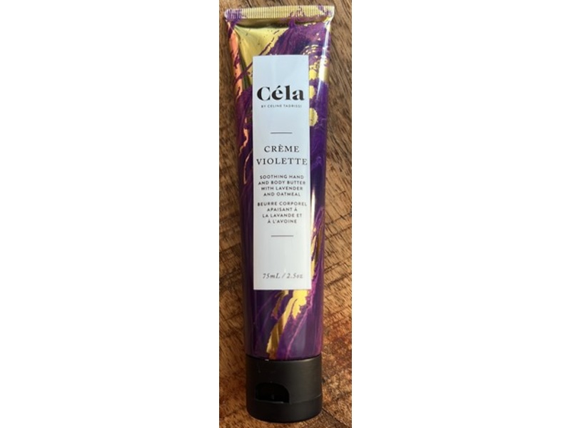 Cela Creme Violette Soothing Hand & Body Butter, Lavender & Oatmeal, 2.5 oz/75 mL