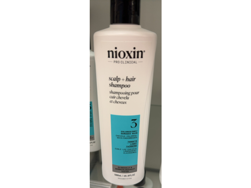 Nioxin Scalp + Hair Shampoo, System 3, 16.9 fl oz/500 mL