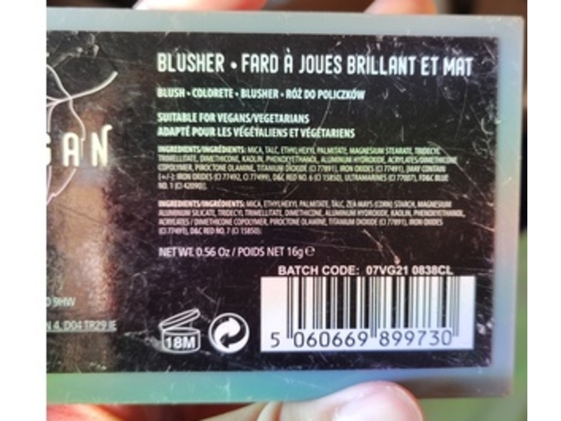 W7 Cosmetics Very Vegan Blusher, 0.56 oz/16 g