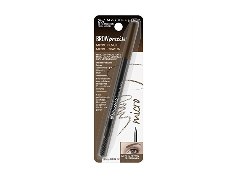 Maybelline New York Brow Precise Micro Eyebrow Pencil Makeup, Medium Brown, 0.002 oz