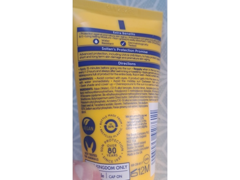 Boots Soltan Protect & Moisturise Suncare Lotion, SPF 50+, 1.69 fl oz/50 mL