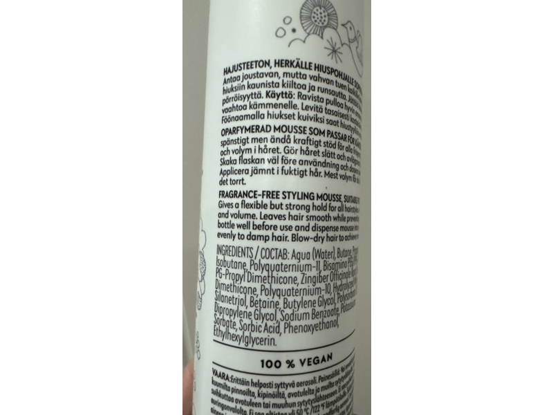 Four Reasons No Nothing Sensitive Strong Mousse, 6.67 oz/189 g
