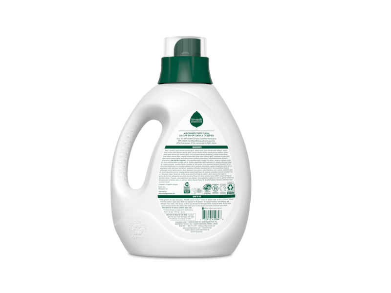 Seventh Generation Biodegradable Liquid Laundry Detergent, 60 Loads, Sage & Cedar, 90 fl oz/2.6 L