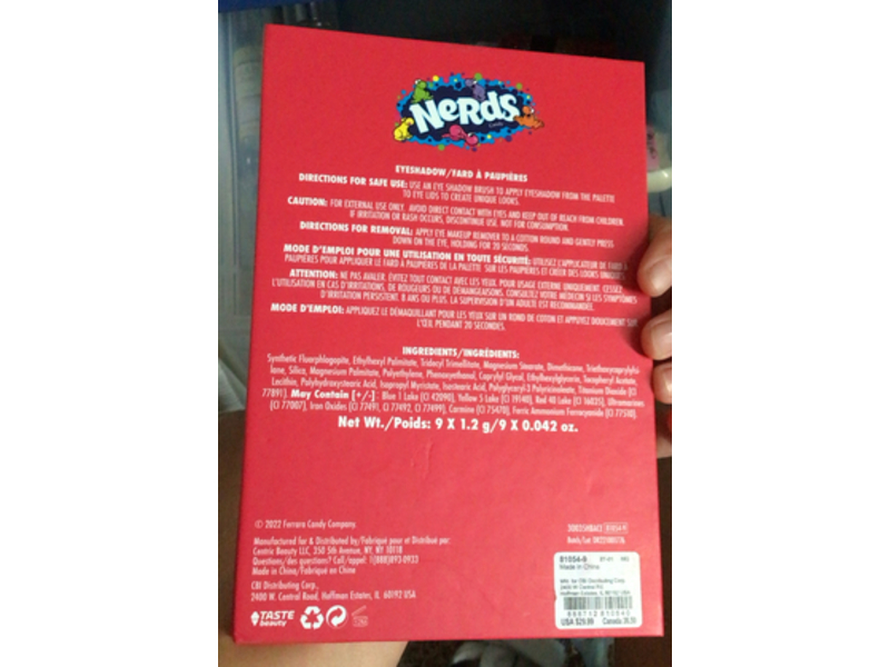 Icing Eye Shadow Palette, Nerds Candy, 0.042 oz/1.2 g