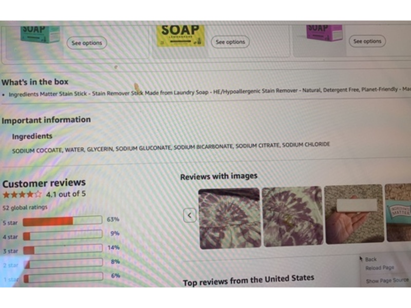 Ingredients Matter Laundry Soap Stain Stick, 2.4 oz/67 g