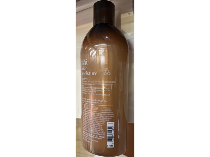 Bath & Body Works Rich Moisture Shampoo, Cocoa + Shea Butter Extracts, 16 fl oz/473 mL