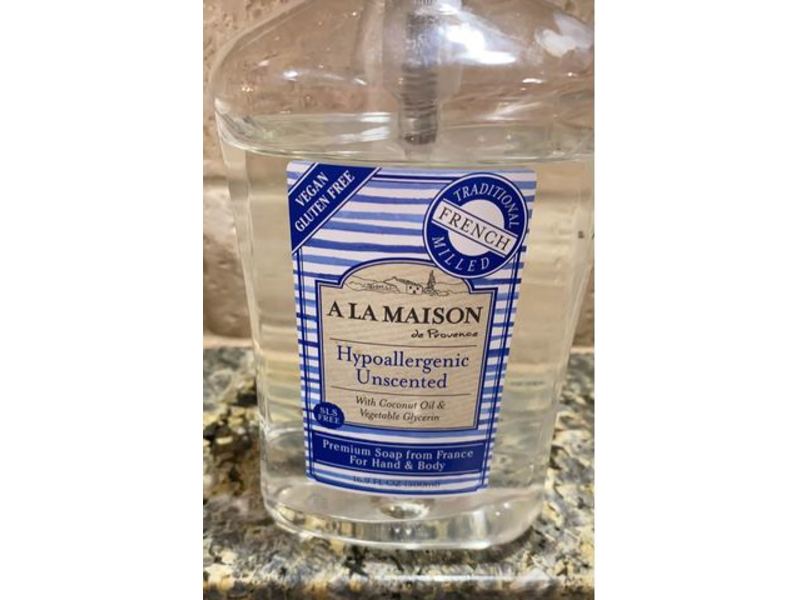 A La Maison Premium Hand & Body Soap, Coconut Oil & Vegetable Glycerin, 16.9 fl oz/500 ml