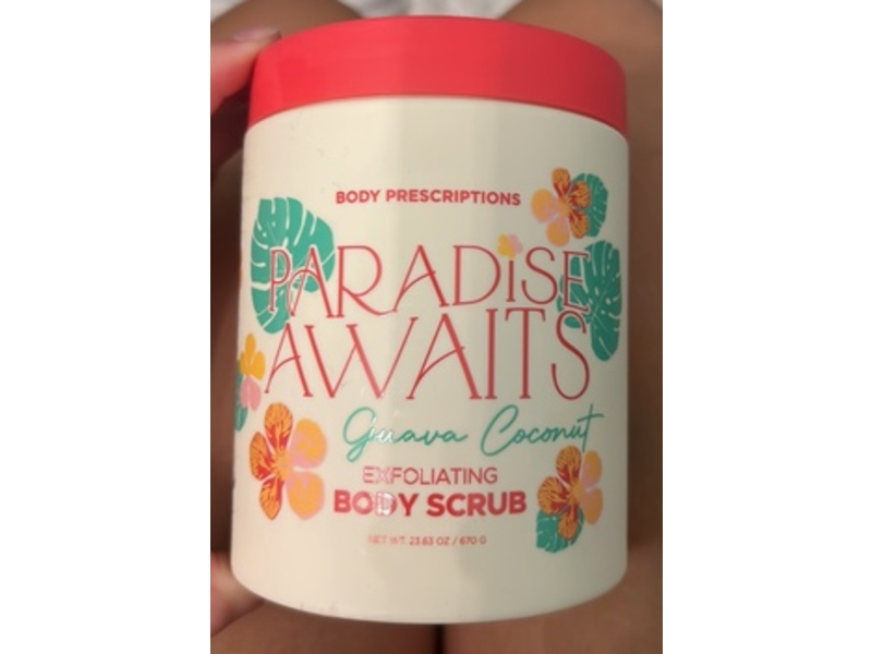 Body Prescriptions Paradise Awaits Exfoliating Body Scrub, Guava Coconut, 23.63 oz/670 g