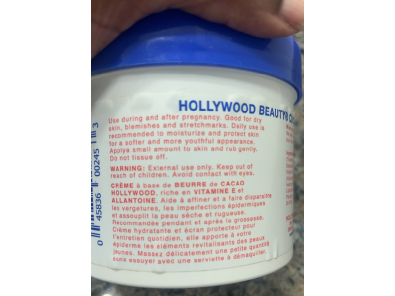 Hollywood Beauty Cocoa Butter Skin Cream, Vitamin E, 25 oz/708 g