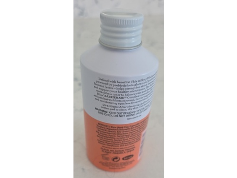 Bliss Mighty Biome Pre/Post Biotics + Barrier Aid, Milky Toner + Serum, 4 fl oz/120 mL