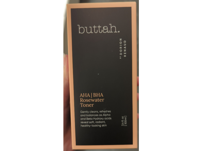 Buttah Aha/Bha Rosewater Toner, 3.4 fl oz/100 mL